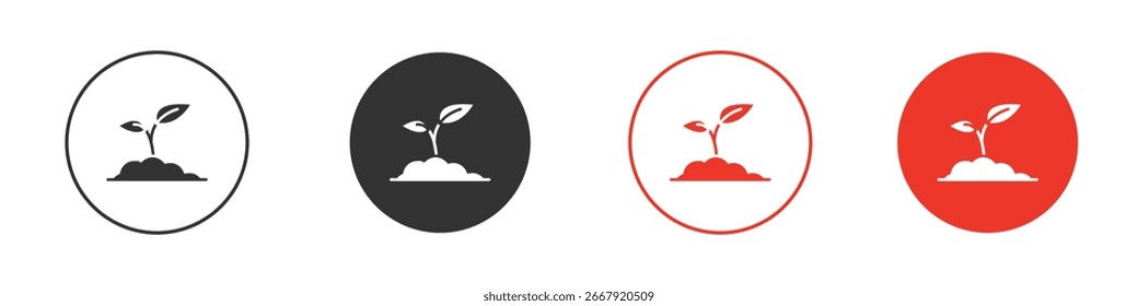 Icono de la plántula para el logotipo, símbolo de la muestra del Vector para el diseño