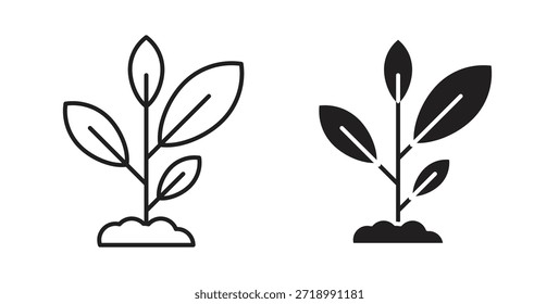 Icono de la plántula para el App móvil, diseños editables