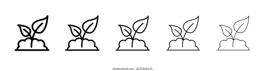 Icono de plántula para concepto móvil y Diseño web.