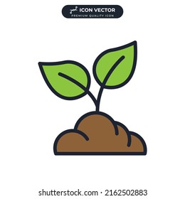 seedling icon symbol template for graphic and web design collection logo vector illustration