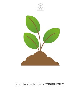 Seedling Icon symbol template for graphic and web design collection logo vector illustration
