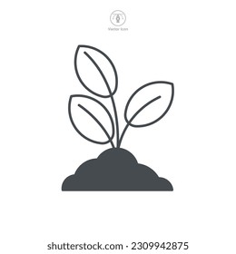 Seedling Icon symbol template for graphic and web design collection logo vector illustration