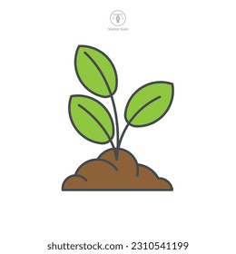 Seedling Icon symbol template for graphic and web design collection logo vector illustration