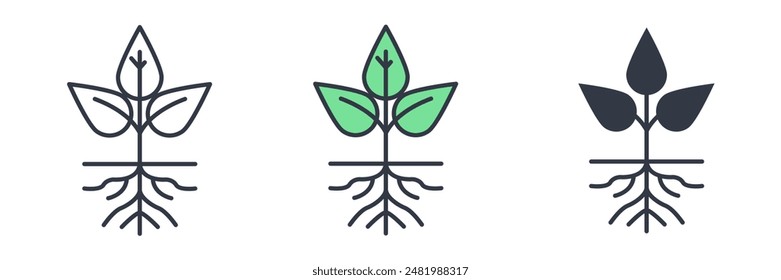 Seedling Icon symbol vector illustration isolated on white background
