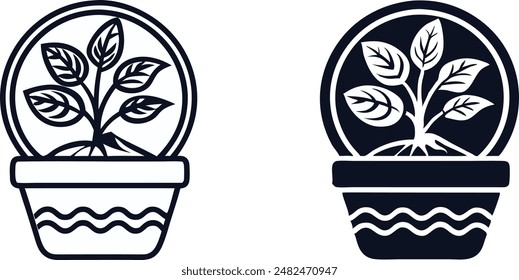 Icono de plántula Ilustración vectorial aislada sobre fondo blanco