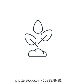 Seedling icon symbol vector illustration isolated on white background