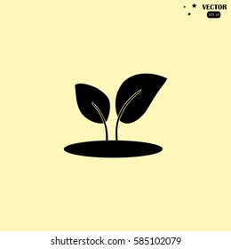 seedling icon vector