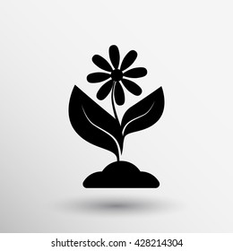 Seedling icon vector flower plant natural agriculture.