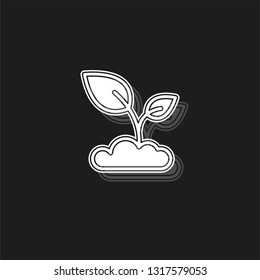 Seedling icon vector, growing tree, green agriculture