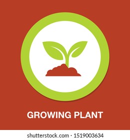 Seedling Icon Vector, Growing Tree, Green Agriculture