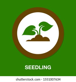 Seedling Icon Vector, Growing Tree, Green Agriculture