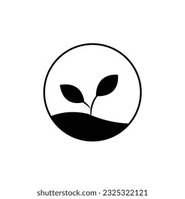 Seedling icon vector illustration isolated on white background.