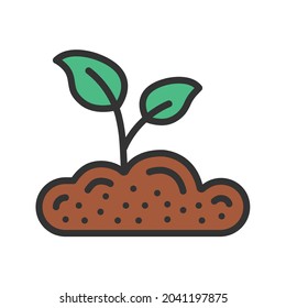 Seedling icon vector image. Can also be used for Seasonal. Suitable for mobile apps, web apps and print media.