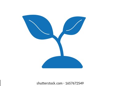 Aislamiento vectorial de icono de semilla (versión azul)