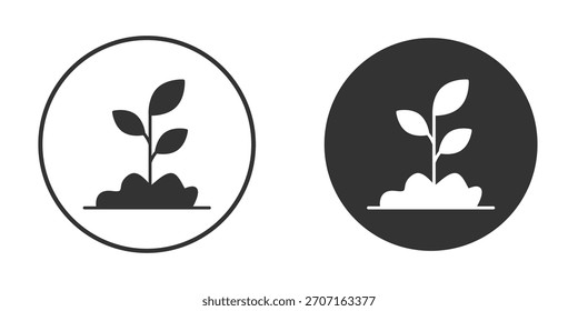 Seedling icon for website design, logo for web and apps.