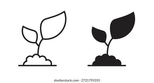 Icono de plántula para su diseño de Sitio web, logotipo, App, interfaz de usuario. EPS10