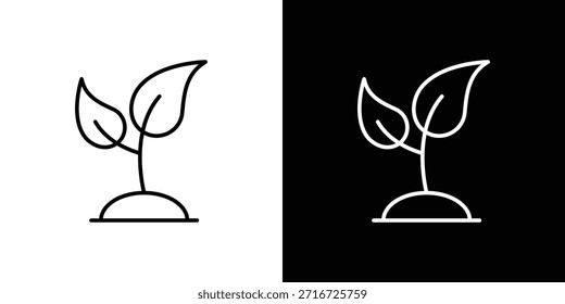 Ícones de planificação vetor preto e branco, conjunto de ícones de linha.