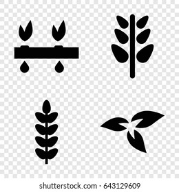 Seedling icons set. set of 4 seedling filled icons such as
