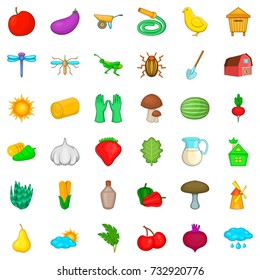 Seedling icons set. Cartoon style of 36 seedling vector icons for web isolated on white background