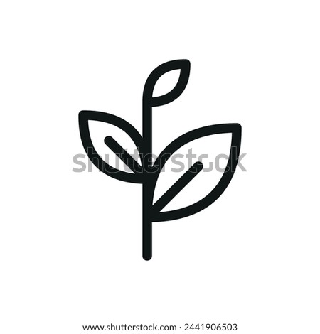 Seedling isolated icon, sprout vector symbol with editable stroke