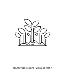 Seedling Line Icon. linear style sign for mobile concept and web design. Outline vector icon.