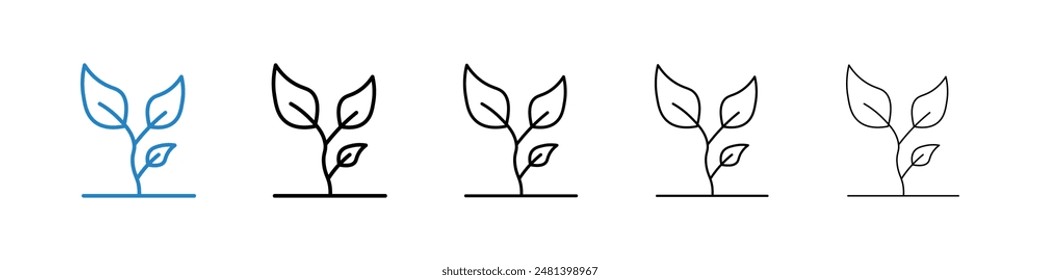 Seedling liner icon vector set.