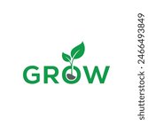Seedling Logo design. Growth concept. Environment friendly symbol.