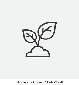 Seedling Modern Simple Vector Icon