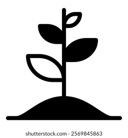 Seedling nature spring icon illustration