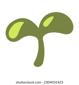 Vector aislado de icono de planta de semilla. Ilustración De Semillas Emoji Sobre Fondo Blanco.