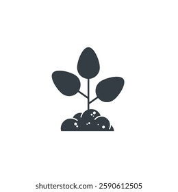 Seedling Plant icon symbol vector illustration isolated on white background