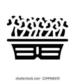 seedling radish glyph icon vector. seedling radish sign. isolated symbol illustration
