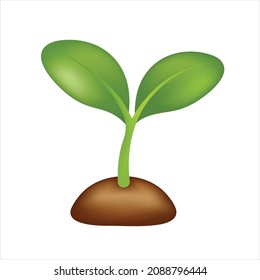 Seedling Sprouting Sprout Spring icon vector template Use for text emoji emotion expression reactions chat comment social media app smartphone to family friends - Shutterstock ID 2088796444