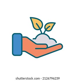Ilustración de diseño de iconos de esquema rellenado por el vector de semilla. Símbolo agrícola y agrícola sobre fondo blanco archivo EPS 10