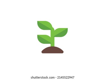 Seedling Vector Isolated Emoticon. Seedling Icon