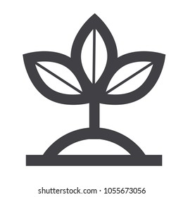 Seedling vector silhouette