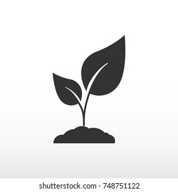 Seedling vector silhouette - Shutterstock ID 748751122