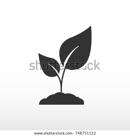 Seedling vector silhouette