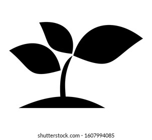 Seedling vector silhouette.
Collection of high quality black style vector icons. eps10