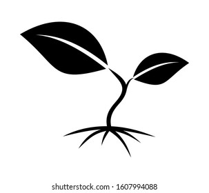 Seedling vector silhouette.
Collection of high quality black style vector icons. eps10