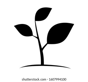 Seedling vector silhouette.
Collection of high quality black style vector icons. eps10