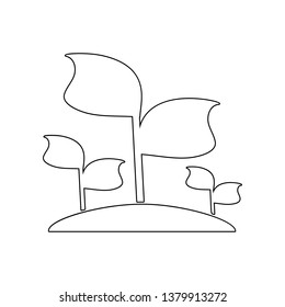 seedlings icon. Element of Garden for mobile concept and web apps icon. Outline, thin line icon for website design and development, app development