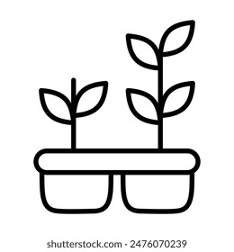 Seedlings icon line vector illustration