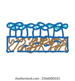 seedlings lettuce plant doodle icon sketch vector. seedlings lettuce plant sign. isolated symbol illustration