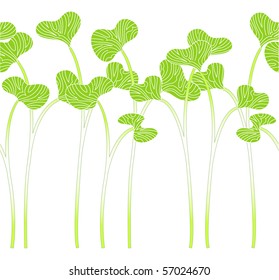 Seedlings seamless pattern