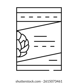 seeds artichoke line icon vector. seeds artichoke sign. isolated contour symbol black illustration