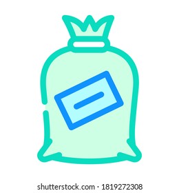 seeds bag color icon vector. seeds bag sign. isolated symbol illustration