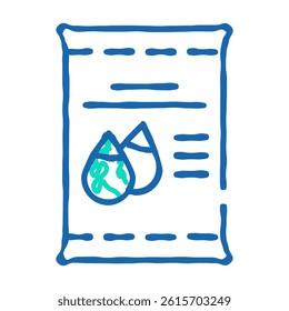 seeds bag doodle icon sketch vector. seeds bag sign. isolated symbol illustration
