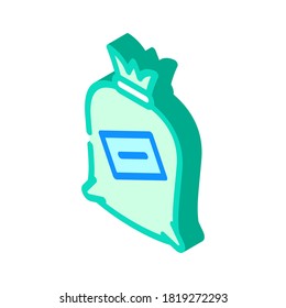 seeds bag isometric icon vector. seeds bag sign. isolated symbol illustration
