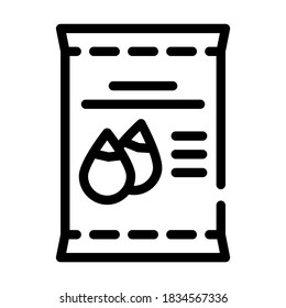 vector de icono de la línea de la bolsa de semillas. señal de la bolsa de semillas. símbolo de contorno aislado ilustración negra